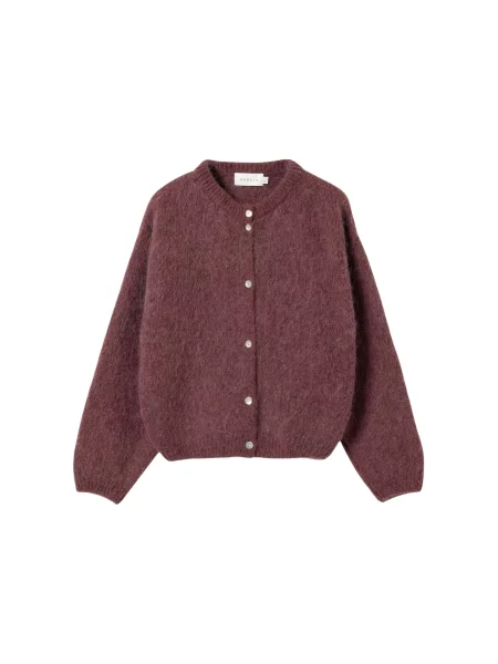 Noella Pletena jopa N-Kae Knit Cardigan rjasto rdeča