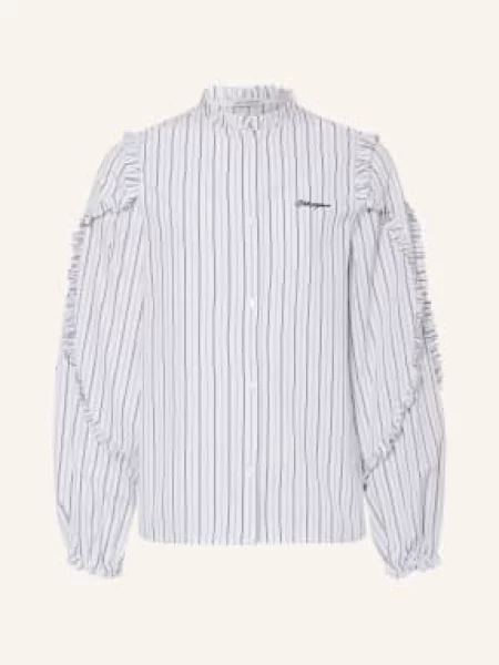 Dolce & Gabbana Bluzka Z Falbankami weiss biała