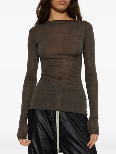 Lung tricou Rick Owens gri