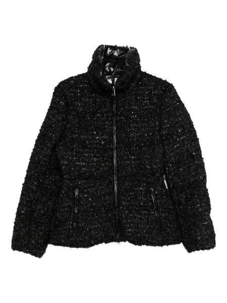 Geacă Moncler din tweed negru