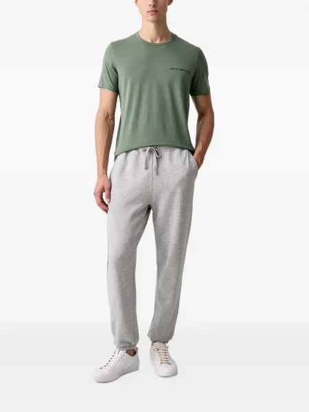 Πουκάμισο Emporio Armani με σχέδιο με στρογγυλή λαιμόκοψη πράσινο