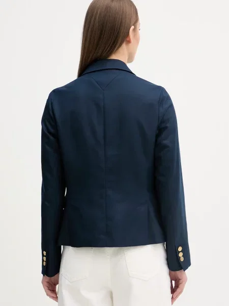 Tommy Hilfiger marynarka jednorzędowa z dodatkiem lnu