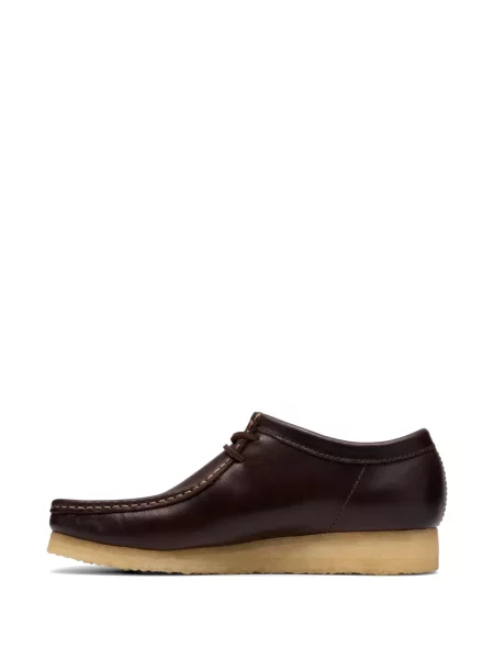 Кожени боти Clarks Originals с връзки кафяво