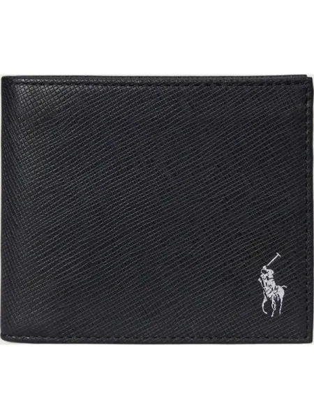 POLO RALPH LAUREN Bőr pénztárca fekete