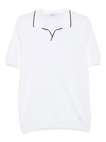 Polo Gran Sasso tricotate alb