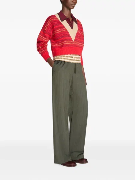 Pantaloni Dries Van Noten verde