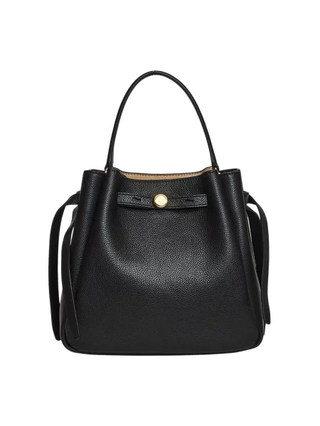 Kapelusz Tory Burch skórzany czarny