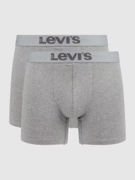 Obcisłe bokserki z dodatkiem streczu w zestawie 2 szt. Levi's szare