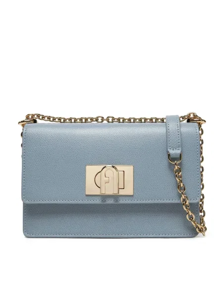 Кожена чанта Furla BAFKACO синьо