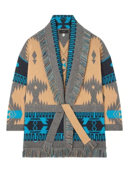 Cardigan Alanui cu franjuri din jacard