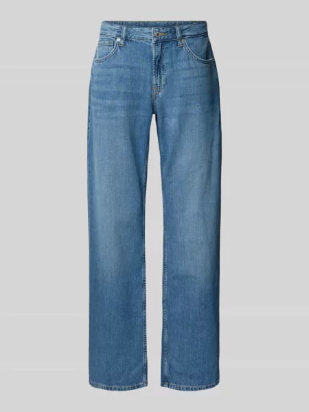 Jeansy z szerokimi nogawkami z mieszanki bawełny i lyocellu model ‘NICKY’ Pepe Jeans niebieskie