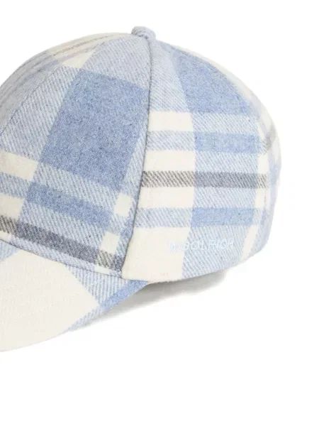 Șapcă Woolrich în carouri alb