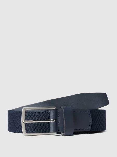 Ze skóry i tkaniny Lloyd Men's Belts granatowy