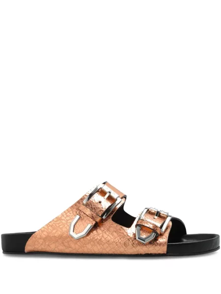 Papuci Iro din piele roz