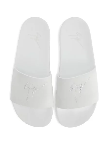 Papuci Giuseppe Zanotti din piele alb