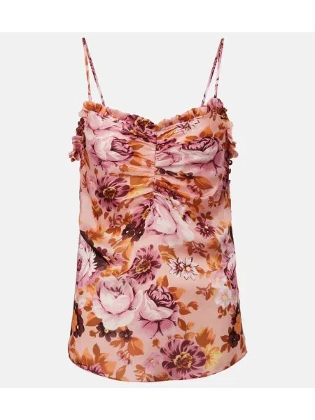 Top Chloé de mătase cu model floral