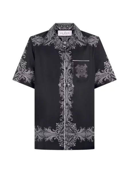 Cămașă Philipp Plein cu imagine negru