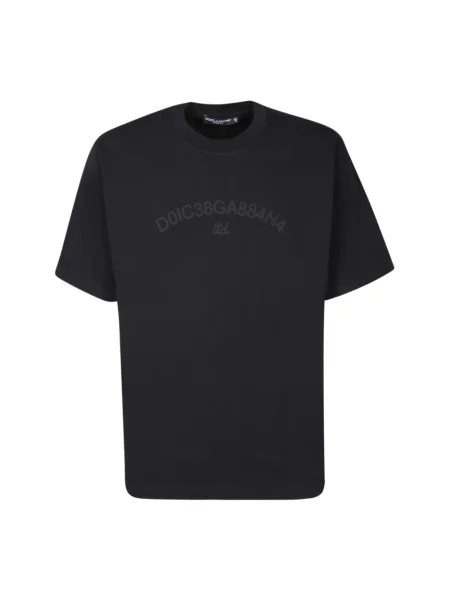 Koszulka Dolce And Gabbana z nadrukiem z okrągłym dekoltem czarna