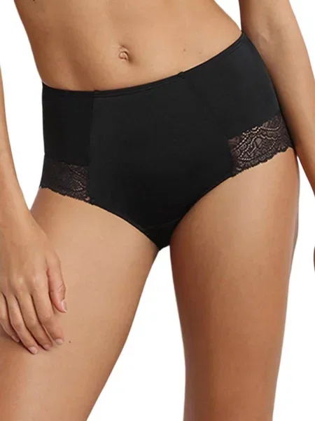 Женские трусы слип с высокой посадкой чорні