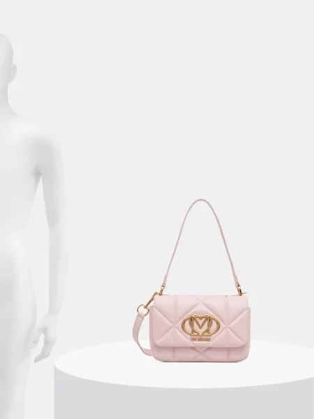 Кожаная сумка через плечо Love Moschino
