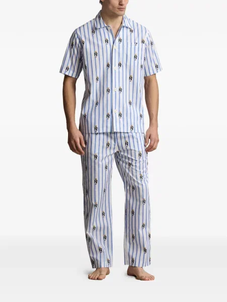 Ριγέ δερμάτινος κάλτσες Polo Ralph Lauren με κορδόνι μαύρο