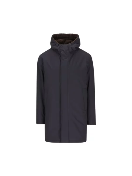 Parka Herno z twillu niebieska