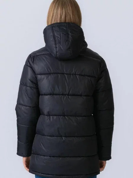 TEESHOPPEN Geacă de iarnă Long Puffer negru
