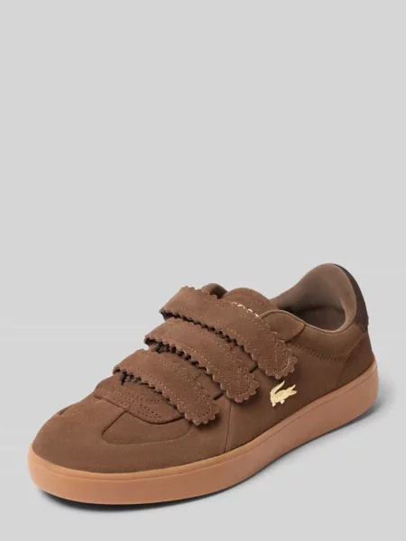 Sneakersy z naturalnej skóry bydlęcej Lacoste brązowe