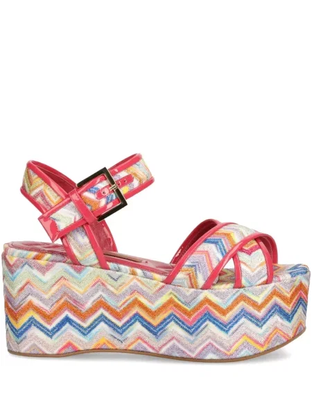 Sandale Missoni cu platformă roșu