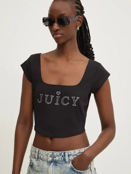 Топ Juicy Couture изрязани черно