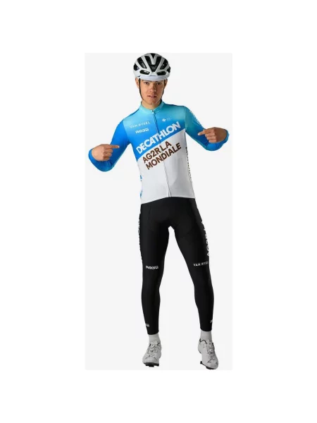Koszulka rowerowa La Mondiale długi rękaw niebiesko-biała XS biała