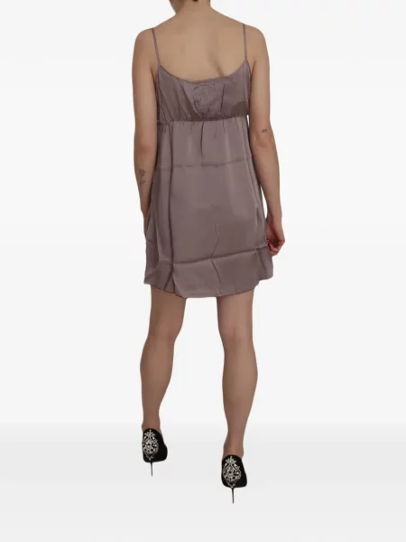 Rochie mini Pink Memories de mătase violet