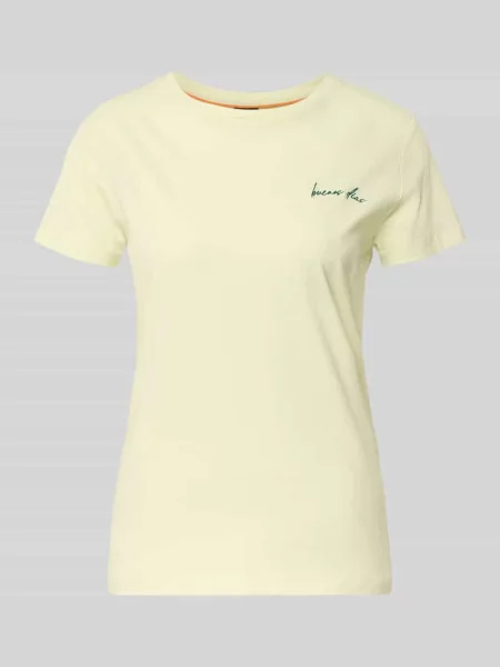 T-shirt z czystej bawełny w kroju regular fit model Boss Orange biała
