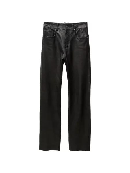 Pantaloni Versace din piele negru
