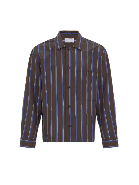 Antioch Košile azurová / čokoládová