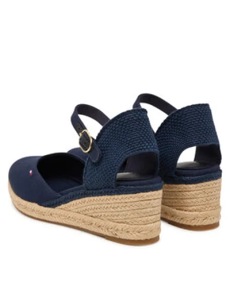Espadrilles Tommy Hilfiger Mid Wedge Espad Closed Toe sötétkék