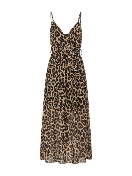 Rochie de vară maro deschis negru