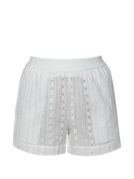 Pantaloni scurți Mc2 Saint Barth cu broderie alb