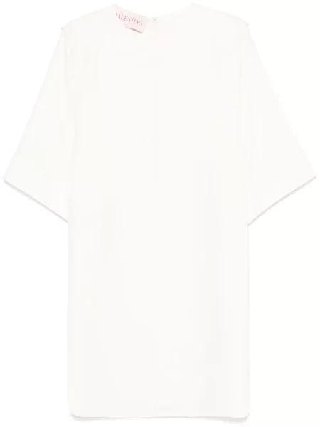 Rochie mini Valentino Garavani de mătase de costum alb