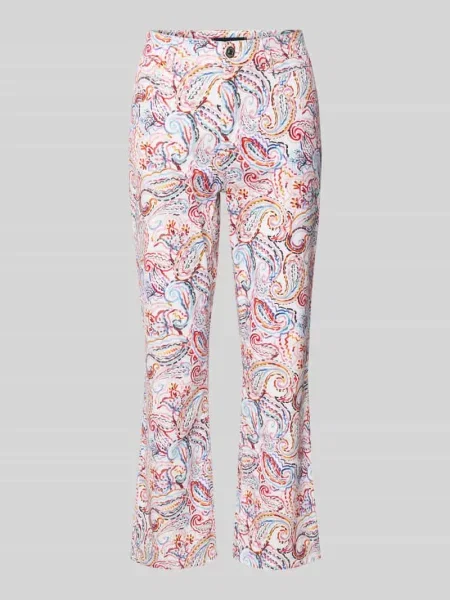 Spodnie o rozkloszowanym i skróconym kroju Gardeur