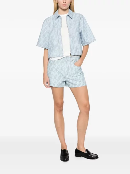 Дънкови шорти Fendi синьо