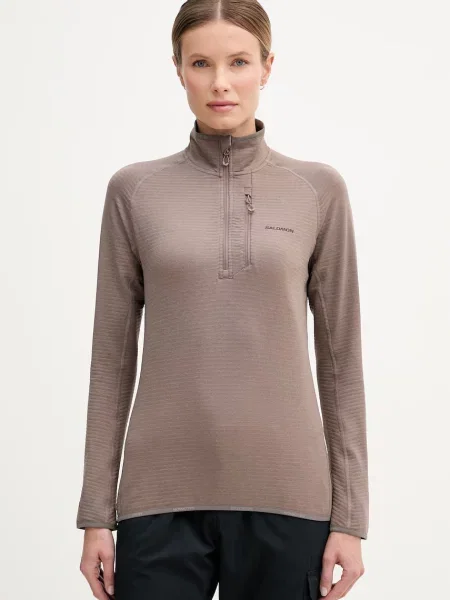 Salomon hanorac în aer liber ESSENTIAL LIGHTWARM maro