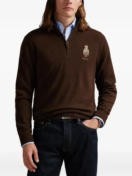 Ριγέ polo Polo Ralph Lauren με κουκούλα με αυτόγραφο λευκό