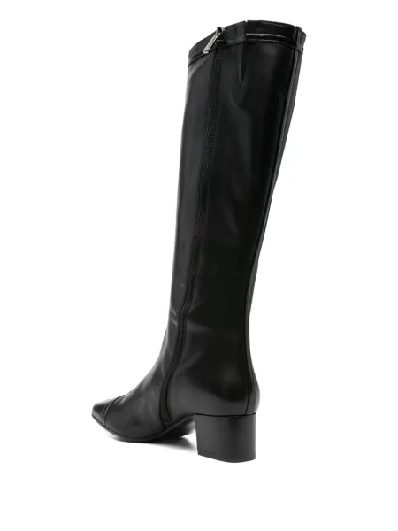 Botine Carel Paris din piele cu cataramă negru