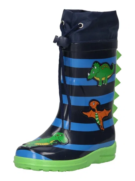 BECK Cizme de cauciuc Dinoworld bleumarin / deschis / verde deschis albastru