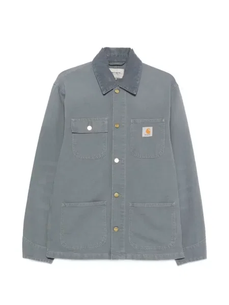 Gulerat geacă Carhartt Wip de catifea cord gri