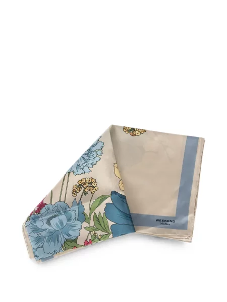 Fular Weekend Max Mara de mătase cu model floral cu imagine