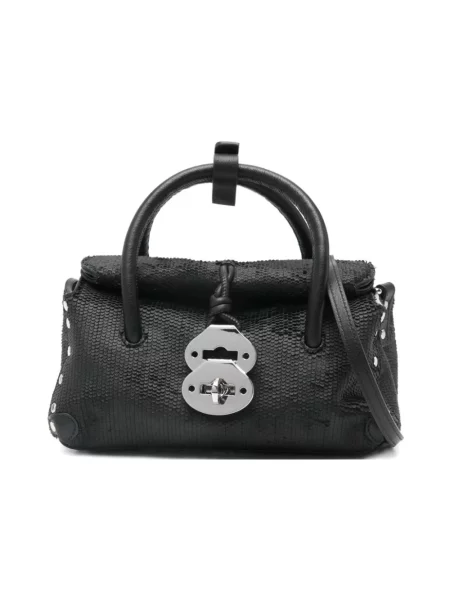 Torebka skórzana Zanellato skórzana czarna