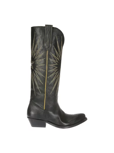 Muszkieterki Golden Goose skórzane czarne