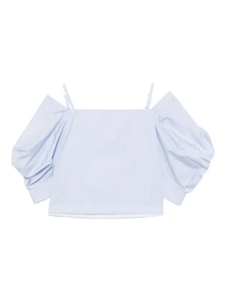 Top Sacai cu dungi albastru